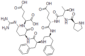 CAS#: 100111-08-8, (2S)-2-[[(2S)-5-(Diaminomethylideneamino)-2-[[(2S)-2-[[(2S)-2-[[(2S)-5-Hydroxy-2-[[(2S,3R)-3-Hydroxy-2-[[(2S)-Pyrrolidine-2-Carbonyl]Amino]Butanoyl]Amino]-5-Oxopentanoyl]Amino]-3-Phenylpropyl]Amino]-3-Phenylpropanoyl]Amino]Pentanoyl]Amino]Pentanedioic Acid