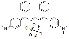 CAS#: 100237-71-6, [4-[(2E,4Z)-5-(4-Dimethylaminophenyl)-1,5-diphenyl-penta-2,4-dienylidene]-1-cyclohexa-2,5-dienylidene]-dimethyl-azanium trifluoromethanesulfonate