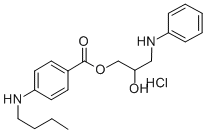 CAS#: 100311-25-9, 2-Hydroxy-3-(Phenylamino)Propyl p-(Butylamino)Benzoate Hydrochloride