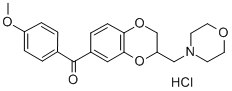CAS#: 100323-45-3, (4-Methoxyphenyl)-[2-(Morpholin-4-Ium-4-Ylmethyl)-2,3-Dihydro-1,4-Benzodioxin-7-Yl]Methanone Chloride