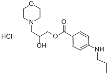 CAS#: 100482-38-0, 2-Hydroxy-3-Morpholinopropyl p-(Propylamino)Benzoate Hydrochloride