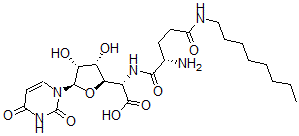 CAS 登录号：100566-82-3， N(gamma)-(辛基)谷氨酰胺酰-尿嘧啶多氧菌素C