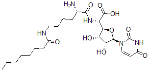 CAS#: 100566-83-4, N-epsilon-(Octanoyl)Lysyl-Uracil Polyoxin C