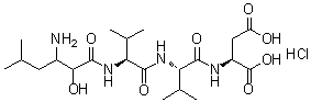CAS 登录号：100992-59-4， N-(3-氨基-2-羟基-5-甲基己酰)缬氨酰缬氨酰天冬氨酸盐酸盐(1:1)