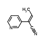 CAS 登录号：101001-92-7， (2E)-2-(3-吡啶基)-2-丁烯腈