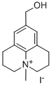 CAS#: 101077-29-6, 2,3,6,7-Tetrahydro-9-(hydroxymethyl)-4-methyl-1H,5H-benzo(ij)quinolizinium iodide