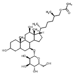 CAS#: 101691-14-9, (7beta,8xi,9xi,12beta,14xi,17alpha,25R)-7-(beta-D-Gulopyranosyloxy)-3,12-dihydroxycholestan-27-yl acetate