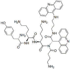 CAS 登录号：101817-45-2， N-((9-吖啶基)-4-氨基丁烷酰基-酪氨酰-赖氨酰-赖氨酰-甘氨酰)-N'-(9-吖啶基)-1,3-二氨基丙烷