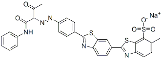 CAS#: 10190-69-9, Sodium 6-Methyl-2'-[4-[[2-Oxo-1-[(Phenylamino)Carbonyl]Propyl]Azo]Phenyl][2,6'-Bibenzothiazole]-7-Sulphonate