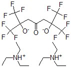 CAS 登录号：101913-86-4， 2,6-二(三氟甲基)-2,6-二羟基-1,1,1,7,7,7-六氟-4-庚酮二(三乙胺)盐