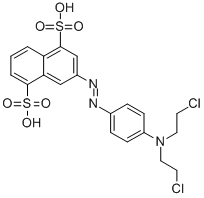 CAS#: 101931-20-8, 3-(4-Bis(beta-Chloroethyl)Aminophenylazo)-1,5-Naphthalenedisulfonic Acid