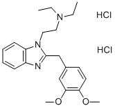 CAS 登录号：102516-95-0， 1-(2-二乙基氨基乙基)-2-(3,4-二甲氧基苄基)-苯并咪唑二盐酸盐