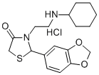 CAS 登录号：102612-93-1， 2-(1,3-苯并二氧戊环-5-基)-3-[2-(环己基氨基)乙基]-1,3-噻唑烷-4-酮盐酸盐