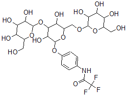 CAS 登录号：102717-28-2， N-[4-[3,5-二羟基-4-[3,4,5-三羟基-6-(羟基甲基)四氢吡喃-2-基]氧基-6-[[3,4,5-三羟基-6-(羟基甲基)四氢吡喃-2-基]氧基甲基]四氢吡喃-2-基]氧基苯基]-2,2,2-三氟乙酰胺