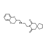 CAS#: 102908-59-8, 8-{2-[(2,3-Dihydro-1,4-Benzodioxin-2-Ylmethyl)Amino]Ethyl}-8-Azaspiro[4.5]Decane-7,9-Dione