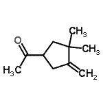 CAS 登录号：102939-60-6， 1-(3,3-二甲基-4-亚甲基环戊基)乙酮