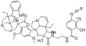 CAS 登录号：102976-56-7， N-(4-叠氮基-3-碘水杨酰)-N'-beta-氨基乙基长春地辛