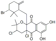 CAS#: 103106-22-5, (3R,10aS)-10a-[(1R,3S)-3-Bromo-2,2-Dimethyl-6-Methylidenecyclohexyl]Oxy-3,4a-Dichloro-6,8-Dihydroxy-2,2-Dimethyl-3,4-Dihydrobenzo[g]Chromene-5,10-Dione