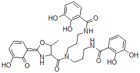 CAS#: 103185-30-4, (2Z)-N,N-Bis[3-[(2,3-Dihydroxybenzoyl)Amino]Propyl]-2-(5-Hydroxy-6-Oxo-1-Cyclohexa-2,4-Dienylidene)-5-Methyl-1,3-Oxazolidine-4-Carboxamide