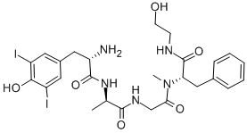 CAS#: 103213-42-9, 3,5-Diiodo-L-Tyrosyl-D-Alanylglycyl-N-(2-Hydroxyethyl)-Nalpha-Methyl-L-Phenylalaninamide