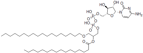 CAS#: 103383-67-1, 1-beta-D-Arabinofuranosylcytosine 5'-diphosphate-1-O-octadecyl-2-O-palmitoyl-glycerol