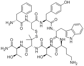 CAS#: 103429-31-8, Phenylalanyl-cyclo(cysteinyltyrosyl-tryptophyl-ornithyl-threonyl-penicillamine)threoninamide