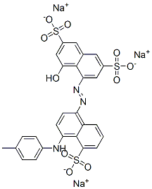 CAS 登录号：10359-95-2， 4-羟基-5-[4-[(4-甲基苯基)氨基]-5-磺酸萘-1-基]偶氮萘-2,7-二磺酸三钠