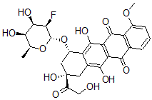 CAS#: 103930-51-4, (7S,9S)-7-[(2R,3R,4R,5S,6S)-3-Fluoro-4,5-Dihydroxy-6-Methyloxan-2-Yl]Oxy-6,9,11-Trihydroxy-9-(2-Hydroxyacetyl)-4-Methoxy-8,10-Dihydro-7H-Tetracene-5,12-Dione
