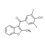 CAS#: 10402-56-9, (4-Hydroxy-3,5-Diiodophenyl)(2-Methyl-1-Benzofuran-3-Yl)Methanone
