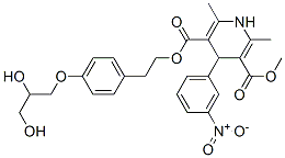 CAS#: 104060-12-0, O3-[2-[4-(2,3-Dihydroxypropoxy)Phenyl]Ethyl] O5-Methyl 2,6-Dimethyl-4-(3-Nitrophenyl)-1,4-Dihydropyridine-3,5-Dicarboxylate