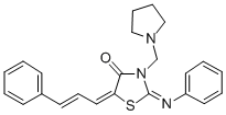 CAS#: 104123-93-5, (5Z)-2-Phenylimino-5-[(E)-3-Phenylprop-2-Enylidene]-3-(Pyrrolidin-1-Ylmethyl)-1,3-Thiazolidin-4-One