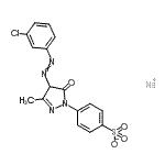 CAS#: 10430-57-6, Sodium 4-{4-[(3-Chlorophenyl)Diazenyl]-3-Methyl-5-Oxo-4,5-Dihydro-1H-Pyrazol-1-Yl}Benzenesulfonate