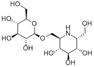 CAS 登录号：104343-33-1， (2R,3R,4S,5S)-2-(羟基甲基)-6-[(2R,3R,4S,5S,6R)-3,4,5-三羟基-6-(羟基甲基)-2-甲氧基四氢吡喃-2-基]哌啶-3,4,5-三醇