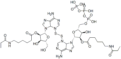 CAS#: 104693-48-3, 3,3'-Dithiobis(2'-O-6-(propionylamino)hexanoyl)adenosine 5'-triphosphate