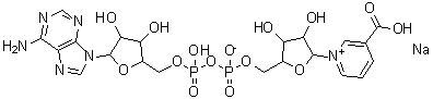 CAS#: 104809-30-5, Adenosine5'-(trihydrogen diphosphate), P'-5'-ester with 3-carboxy-1-b-D-ribofuranosylpyridinium inner salt monosodium salt