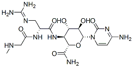 CAS#: 104840-35-9, (2S,3S,4S,5R,6R)-6-(4-Amino-2-Oxopyrimidin-1-Yl)-3-[[(2R)-3-(Diaminomethylideneamino)-2-[(2-Methylaminoacetyl)Amino]Propanoyl]Amino]-4,5-Dihydroxyoxane-2-Carboxamide