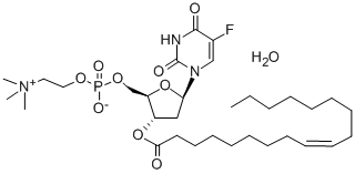 CAS 登录号：104884-43-7， [5-(5-氟-2,4-二氧代嘧啶-1-基)-3-[(E)-十八碳-9-烯酰基]氧基四氢呋喃-2-基]甲基2-三甲基铵乙基磷酸酯盐
