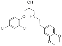 CAS#: 104970-08-3, 1-(2,4-Dichlorophenoxy)-3-[[2-(3,4-Dimethoxyphenyl)Ethyl]Amino]-2-Propanol