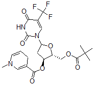 CAS#: 104987-44-2, 3'-(N-methyl-1,4-dihydronicotinoyl)-5'-pivaloyltrifluorothymidine