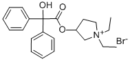 CAS 登录号：1050-48-2， (1,1-二乙基吡咯烷-1-鎓-3-基)2-羟基-2,2-二苯基乙酸酯溴化物