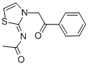 CAS 登录号：10505-64-3， N-[3-(2-氧代-2-苯基-乙基)-3H-噻唑-2-亚基]-乙酰胺