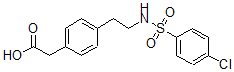 CAS#: 105218-03-9, 2-[4-[2-[(4-Chlorophenyl)Sulfonylamino]Ethyl]Phenyl]Acetic Acid