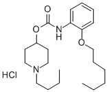 CAS 登录号：105384-12-1， (1-丁基哌啶-1-鎓-4-基)N-(2-己氧基苯基)氨基甲酸酯氯化物
