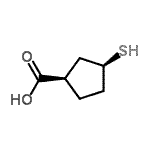 CAS#: 105676-05-9, (1R,3S)-3-Sulfanylcyclopentanecarboxylic Acid