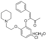 CAS 登录号：106064-13-5， (Z)-3-[5-氯-2-(2-哌啶-1-鎓-1-基乙氧基)苯氧基]-4-苯基丁-3-烯-2-酮氯化物