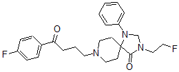 CAS 登录号：106114-42-5， 3-(2-氟乙基)-8-[4-(4-氟苯基)-4-氧代丁基]-1-苯基-1,3,8-三氮杂螺[4.5]癸烷-4-酮