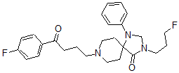 CAS 登录号：106114-44-7， 8-[4-(4-氟苯基)-4-氧代丁基]-3-(3-氟丙基)-1-苯基-1,3,8-三氮杂螺[4.5]癸烷-4-酮