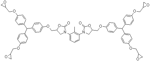 CAS#: 106253-69-4, 3,3'-(2-Methyl-1,3-Phenylene)Bis{5-[(4-{Bis[4-(2-Oxiranylmethoxy)Phenyl]Methyl}Phenoxy)Methyl]-1,3-Oxazolidin-2-One}