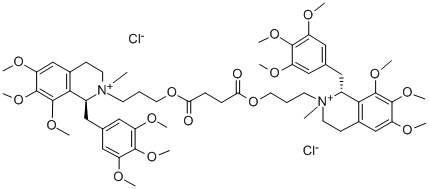 CAS#: 106819-53-8, Bis[3-[6,7,8-Trimethoxy-2-Methyl-1-[(3,4,5-Trimethoxyphenyl)Methyl]-3,4-Dihydro-1H-Isoquinolin-2-Ium-2-Yl]Propyl] Butanedioate Dichloride