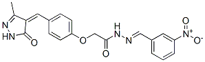CAS#: 107044-94-0, 2-[4-[(Z)-(3-Methyl-5-Oxo-1H-Pyrazol-4-Ylidene)Methyl]Phenoxy]-N-[(3-Nitrophenyl)Methylideneamino]Acetamide